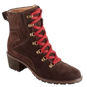 NWOT L.L. Bean Brown Suede Deerfield Alpine Lace Up Ankle Boots